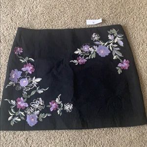 NWT Brand New, never worn Loft embroidered skirt
